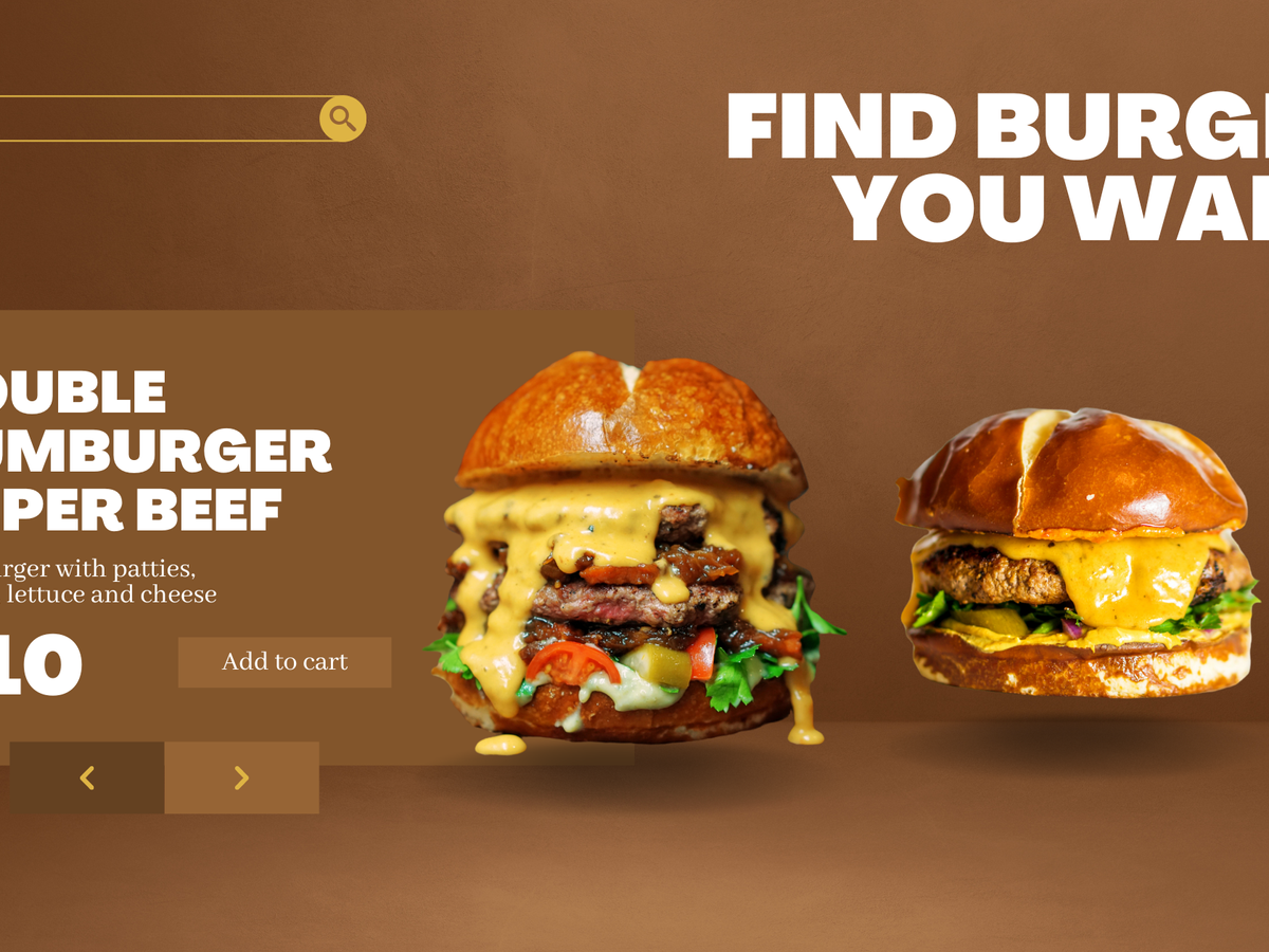 Brown-delicious-burger-cart-page-website-template