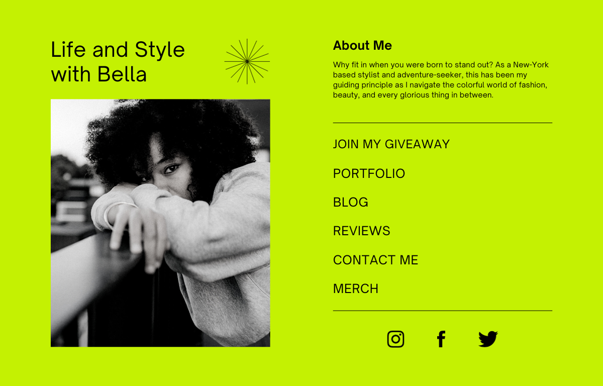 Neon-Green-and-Black-Colorful-Blocks-Blogger-Bio-Link-Website