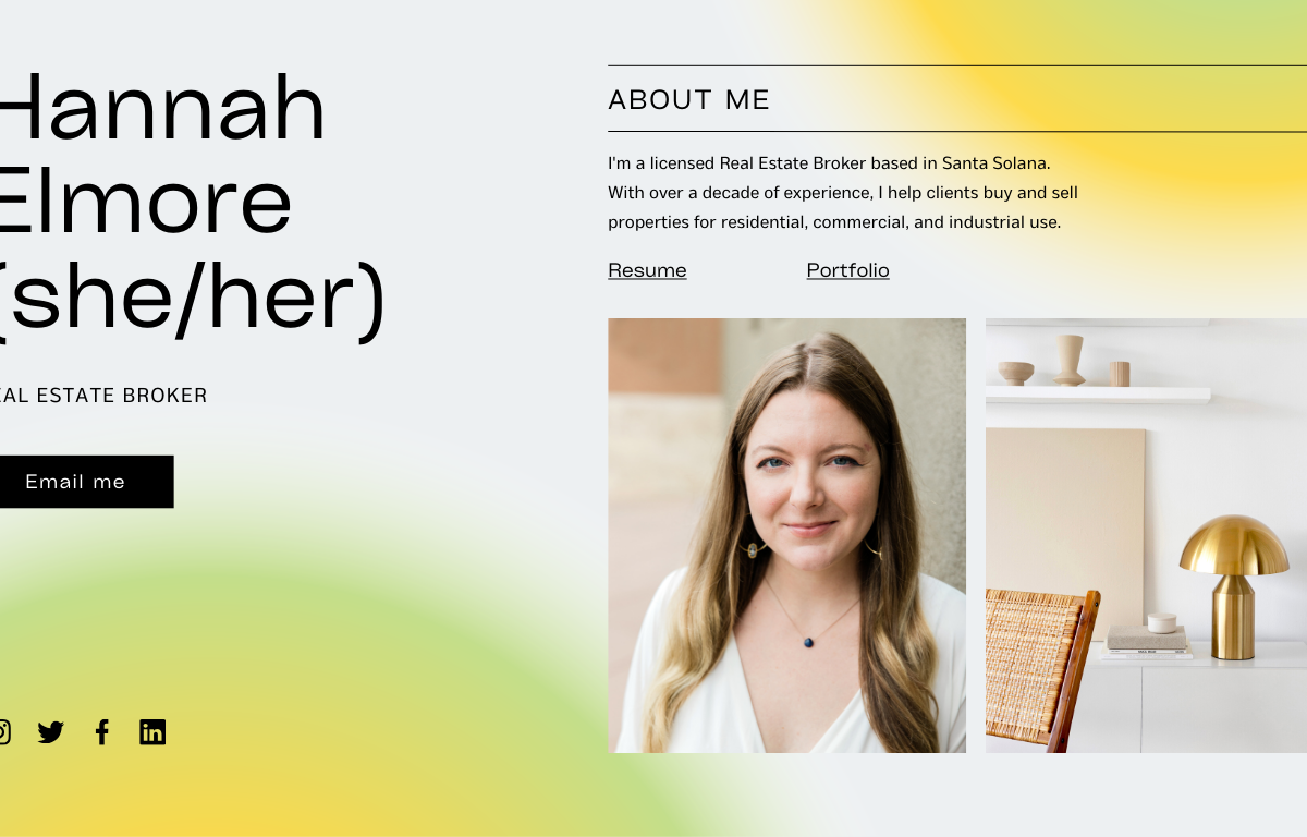 Yellow-Light-Green-Gradients-Real-Estate-Resume-Website.